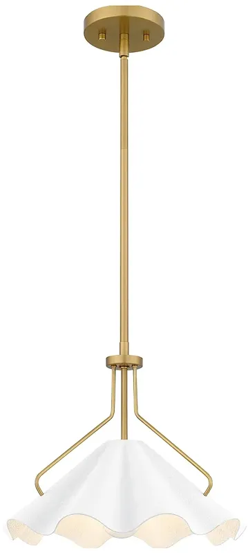 Mejia 1-Light Aged Brass Pendant Light