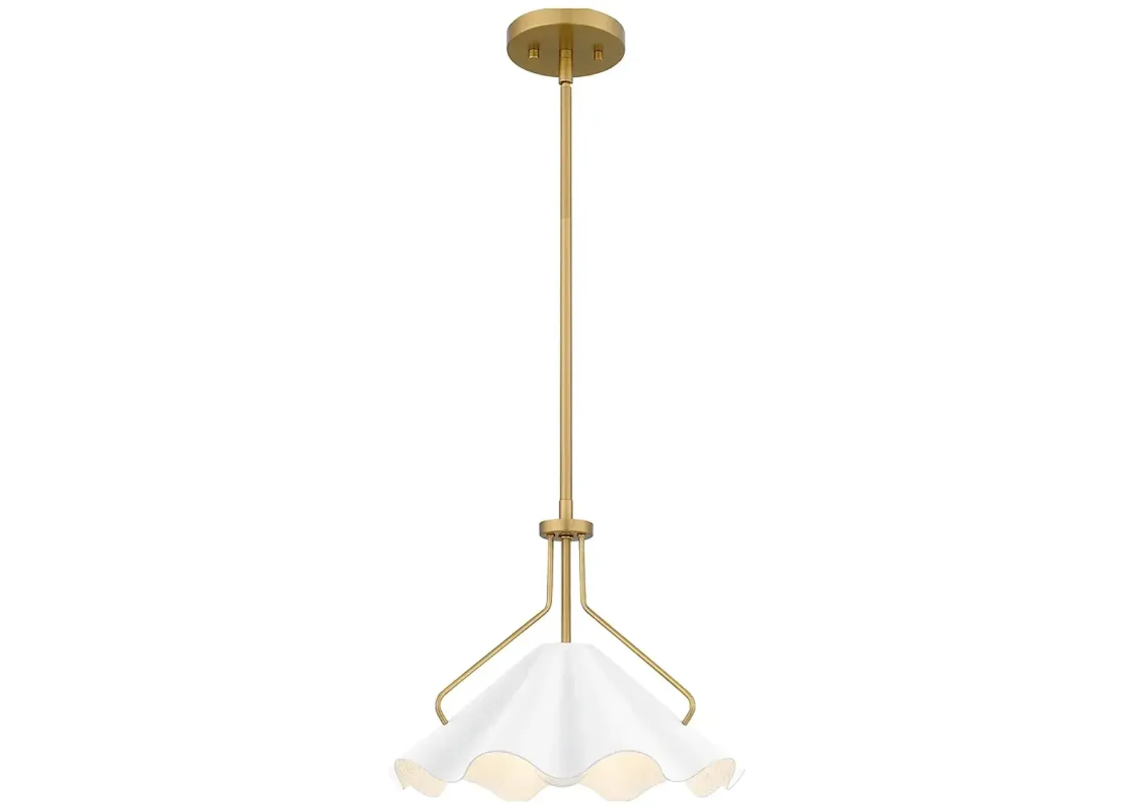 Mejia 1-Light Aged Brass Pendant Light