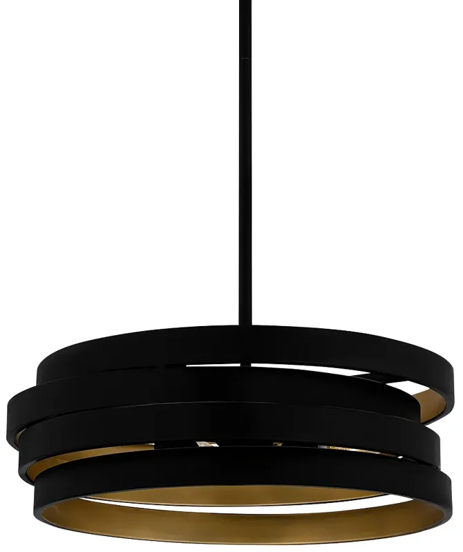 Berner 3-Light Matte Black Pendant Light