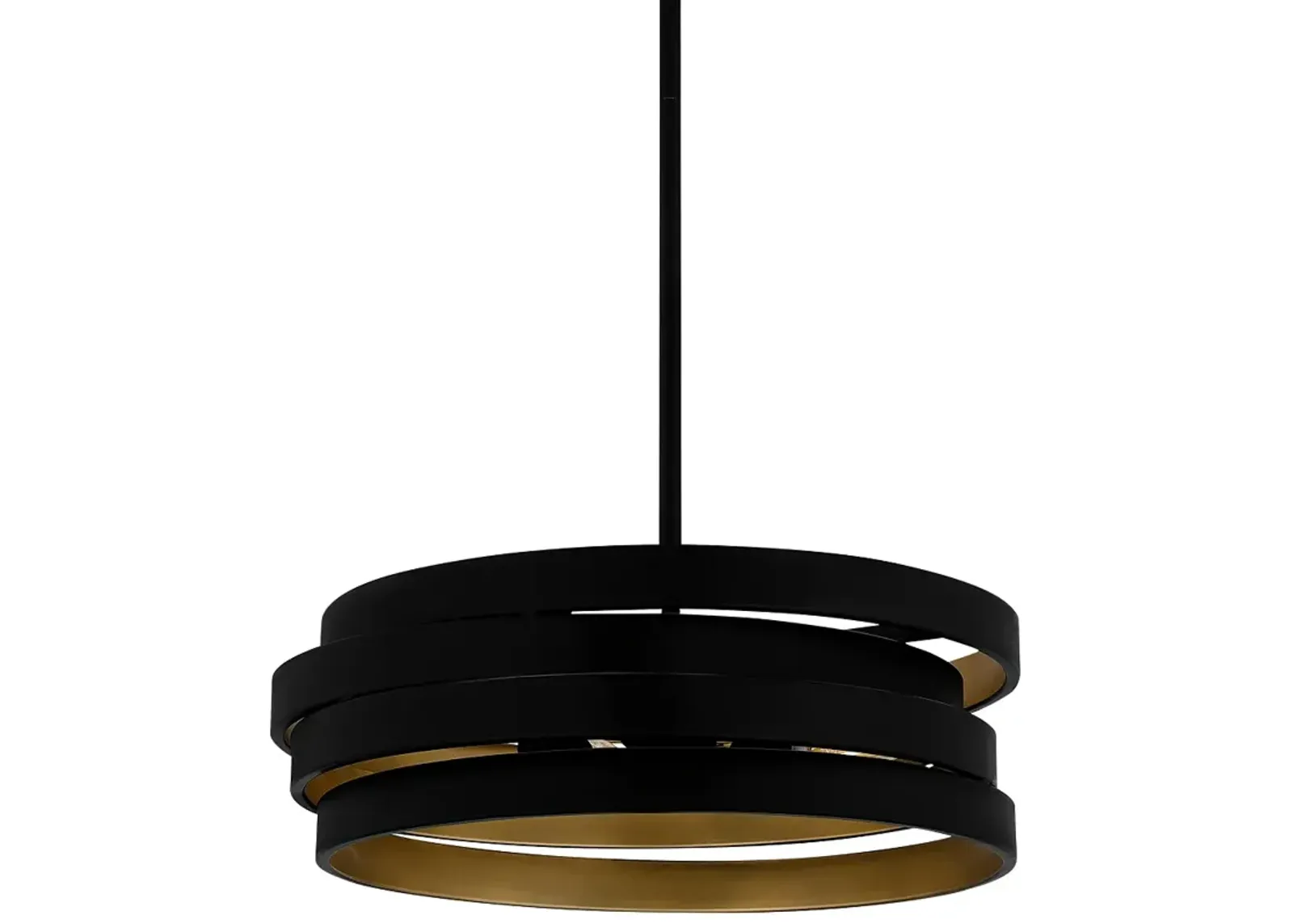 Berner 3-Light Matte Black Pendant Light