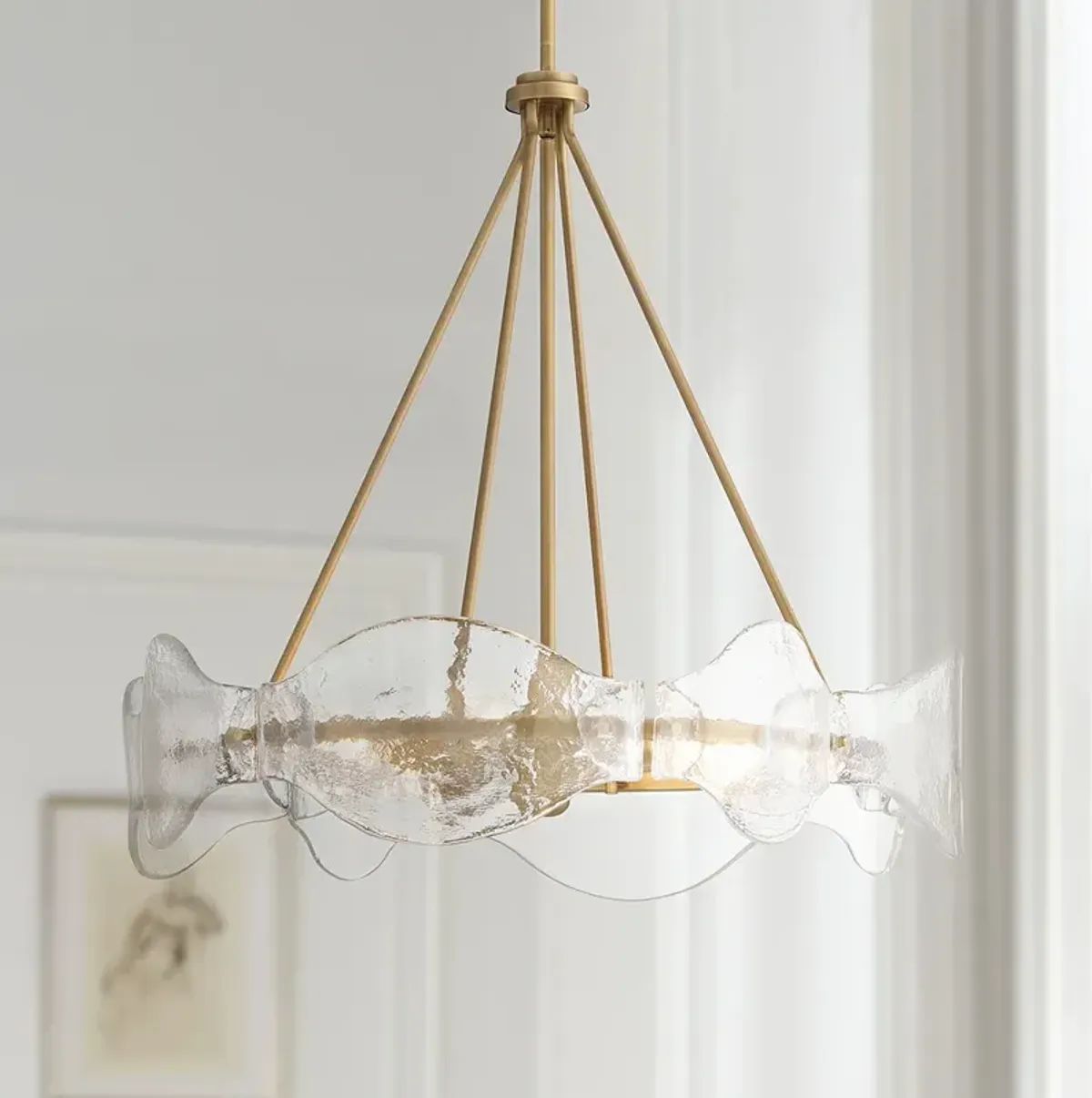 Minka-Lavery Elora 6-Light 24-in Legacy Brass Indoor Pendant