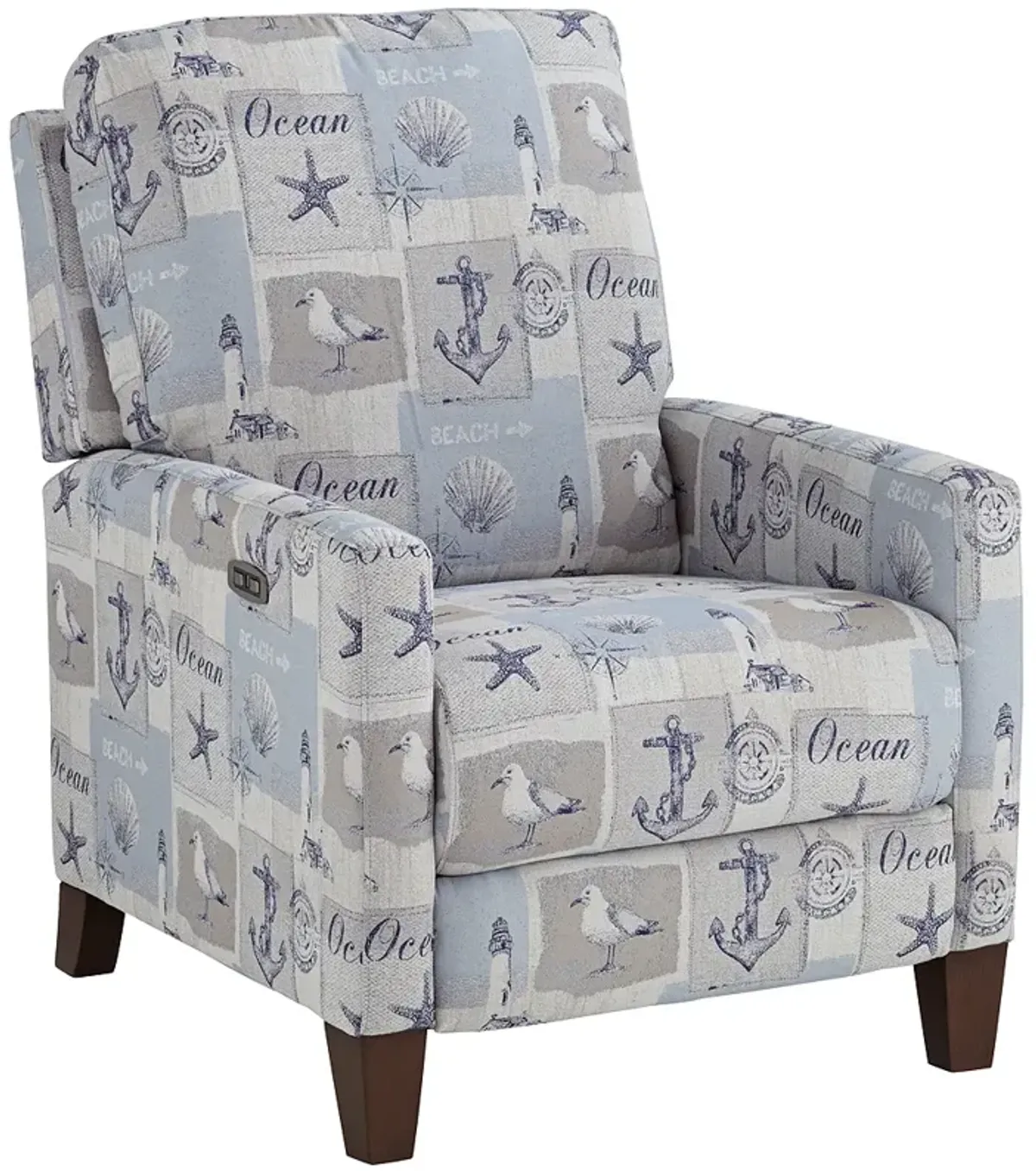 Gulls Point Sky Upholstered Fabric 3-Way Power Recliner Chair