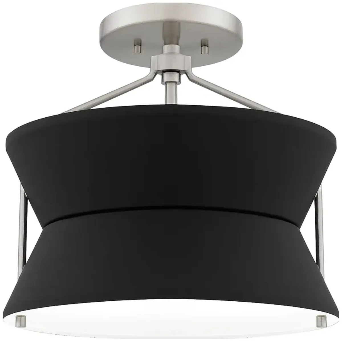 Nira 2-Light Brushed Nickel Semi-Flush Mount Light