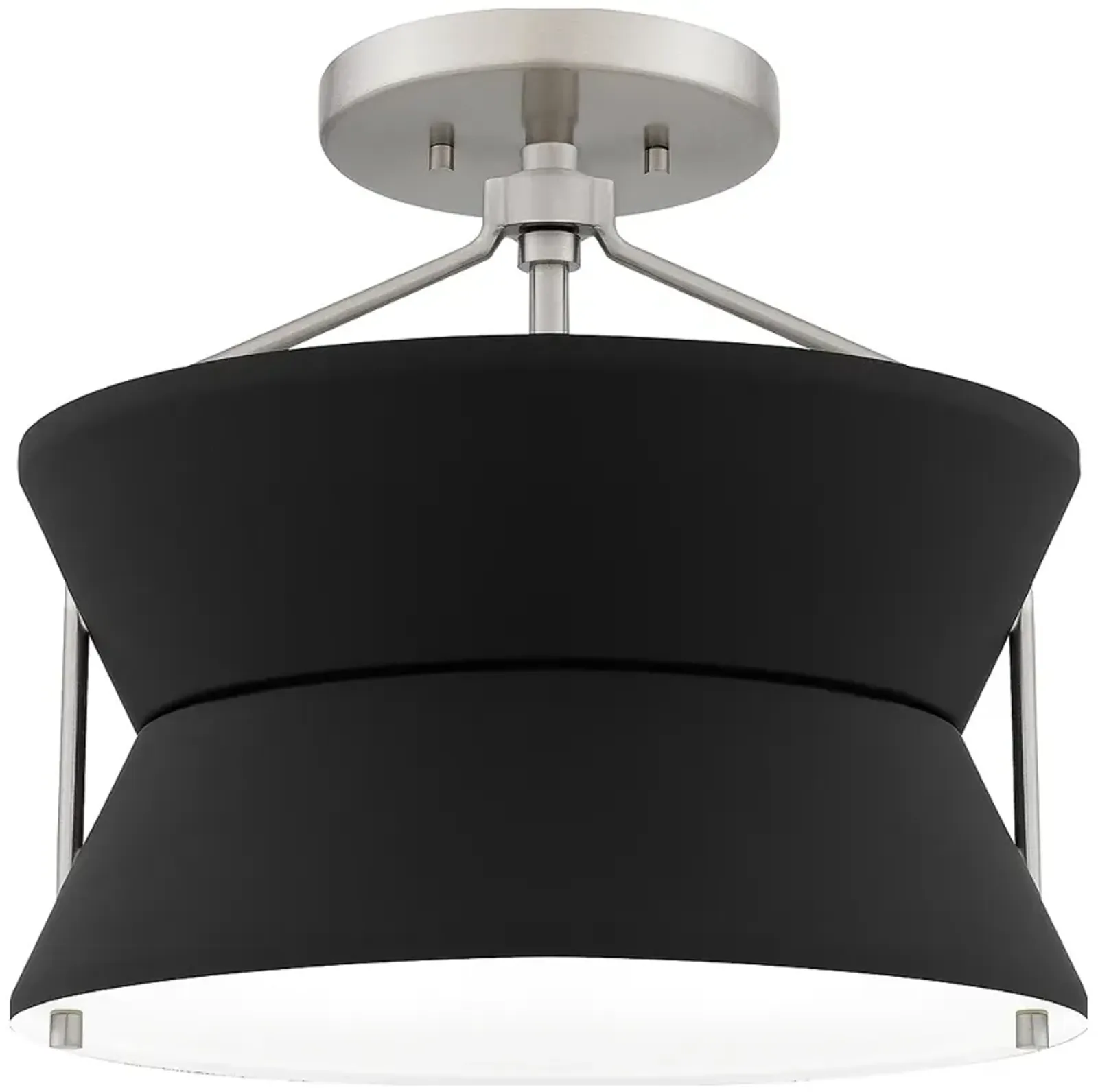 Nira 2-Light Brushed Nickel Semi-Flush Mount Light