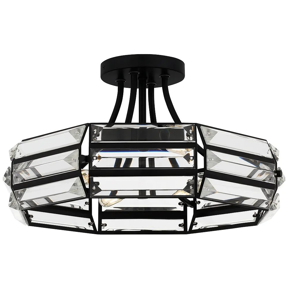 Padilla 4-Light Matte Black Semi-Flush Mount Light