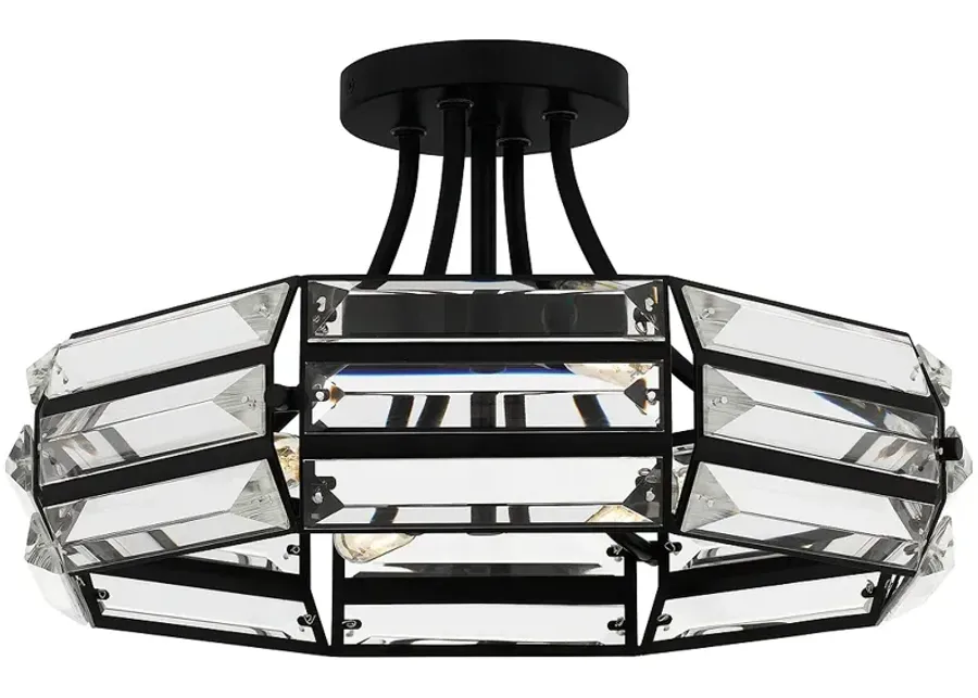 Padilla 4-Light Matte Black Semi-Flush Mount Light