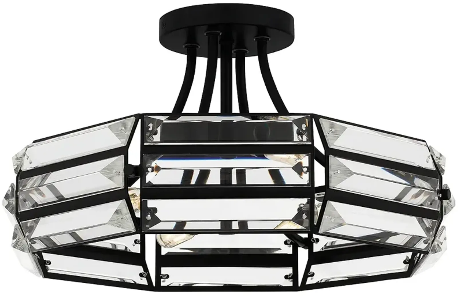 Padilla 4-Light Matte Black Semi-Flush Mount Light