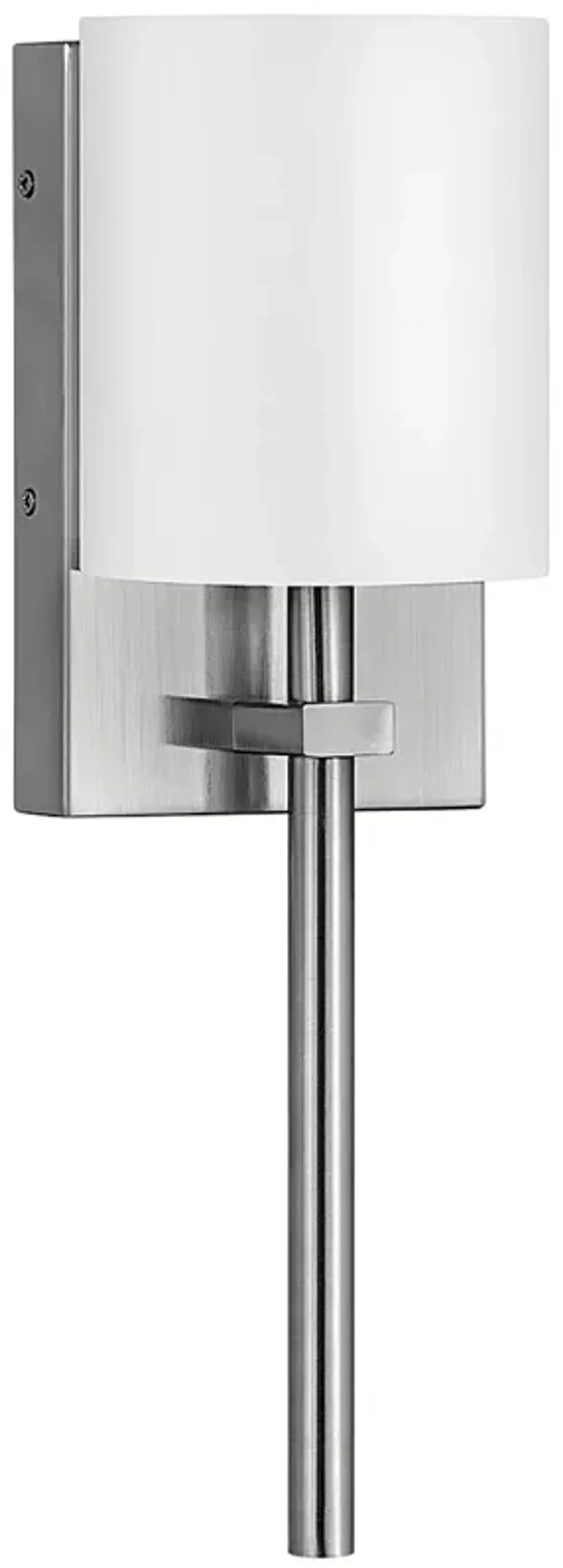 Avenue 8 1/2" High Nickel with White Shade Wall Sconce