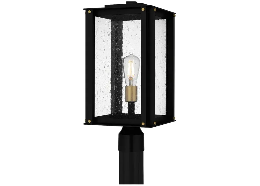 Robbins 1-Light Matte Black Outdoor Post Lantern