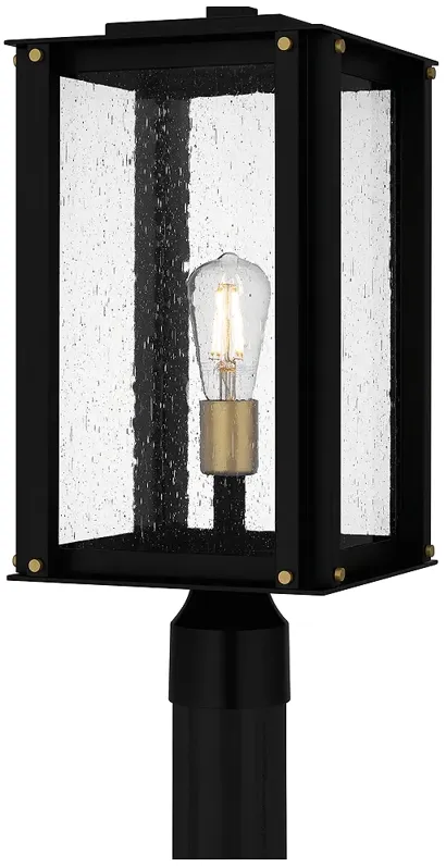 Robbins 1-Light Matte Black Outdoor Post Lantern