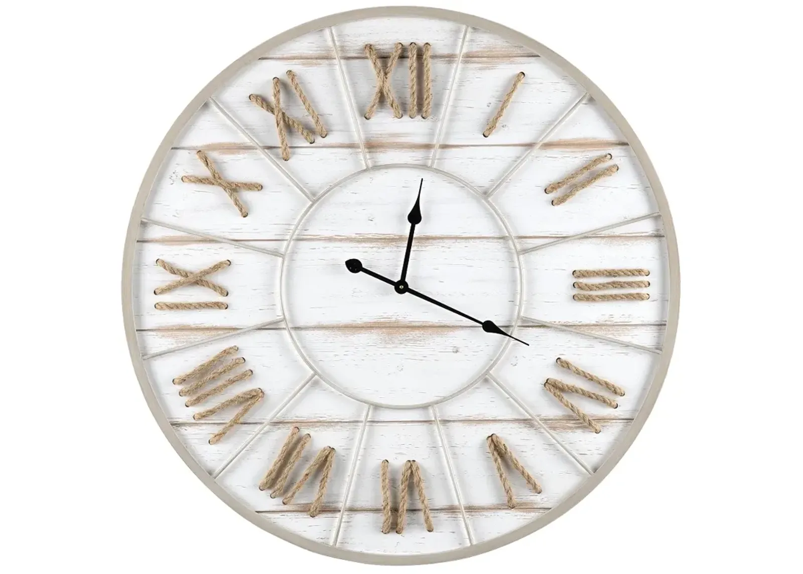 Nautical Time - Coastal Wooden Wall Clock - 36 x 36