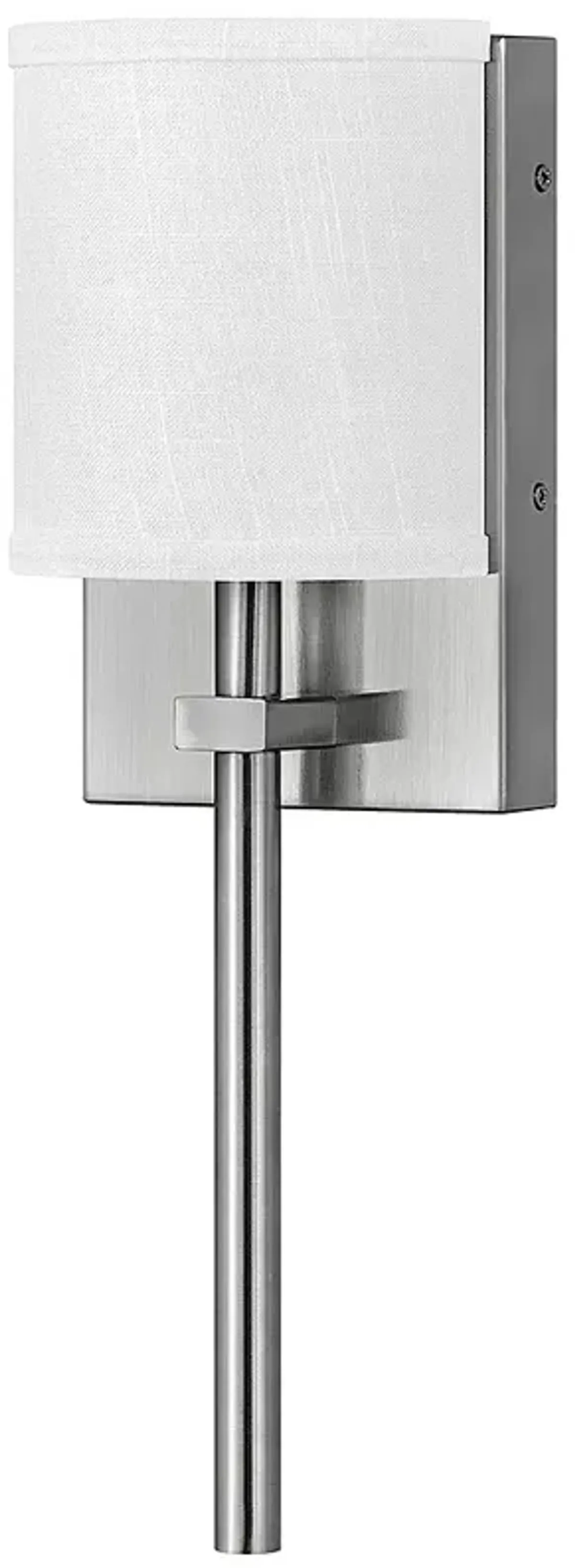 Avenue 8 1/2" High Nickel with Fabric Shade Wall Sconce