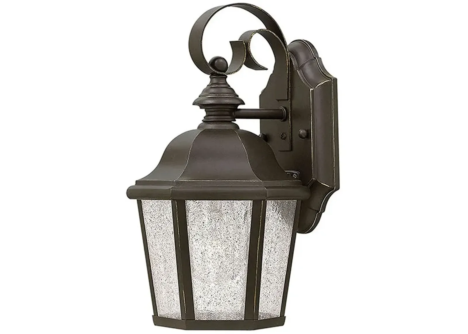 Outdoor Edgewater-Small Wall Mount Lantern-Oil Rubbed Bronze