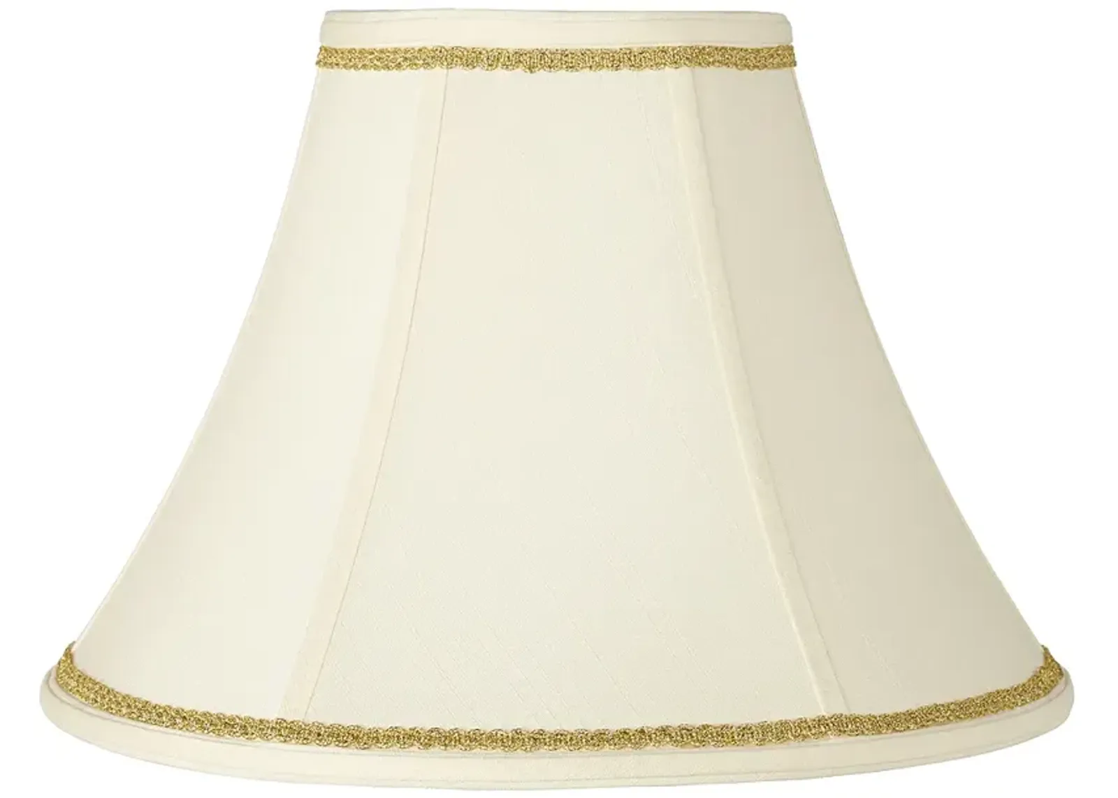 Creme Shade with Gold Scroll Trim 7x16x12 (Spider)