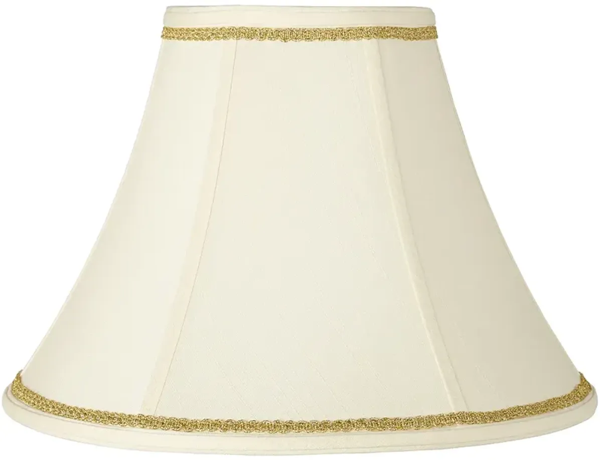 Springcrest Creme Shade with Gold Scroll Trim 7x16x12 (Spider)