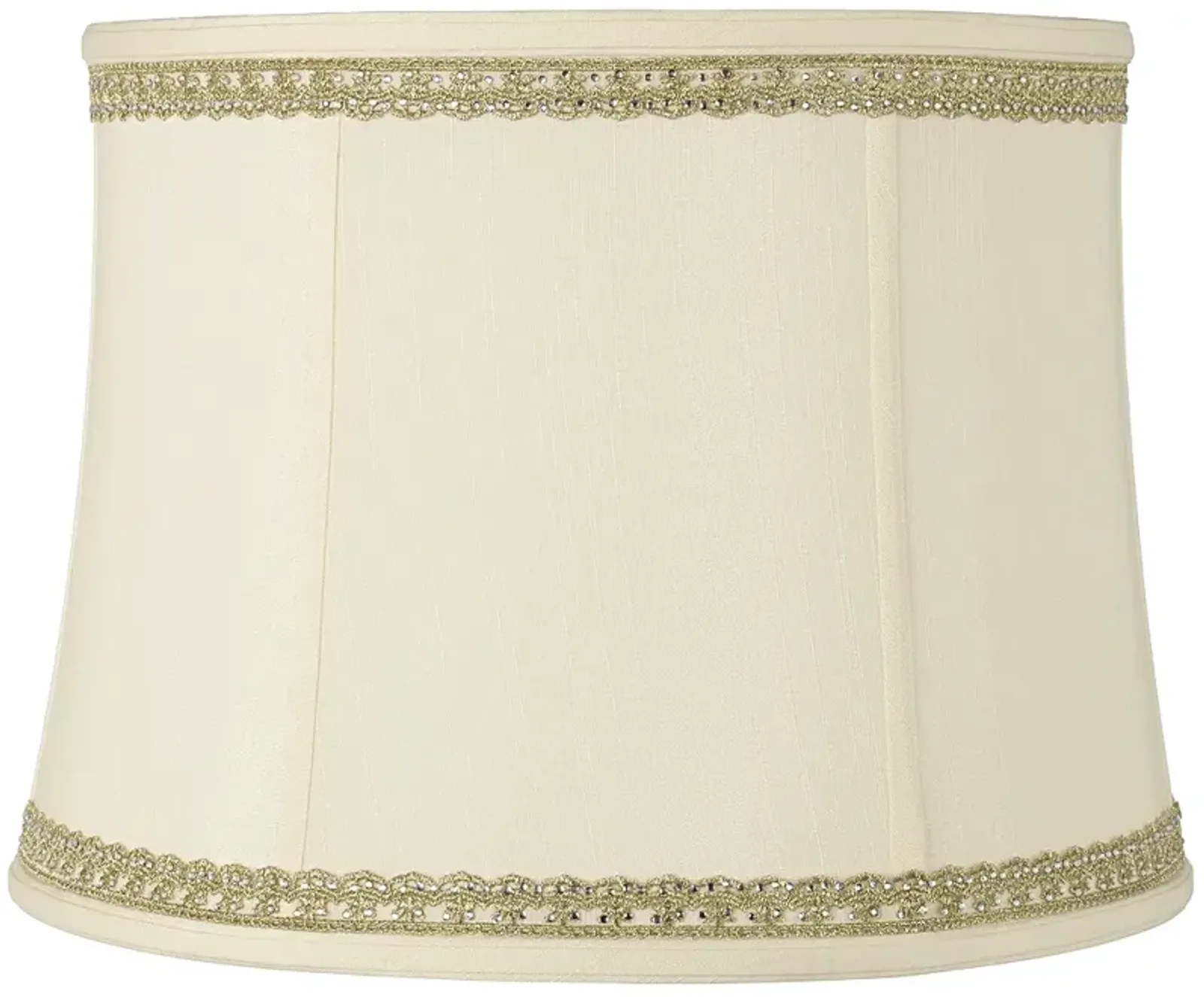 Drum Shade with Lace and Rhinestone Trim 14x16x12 (Spider)