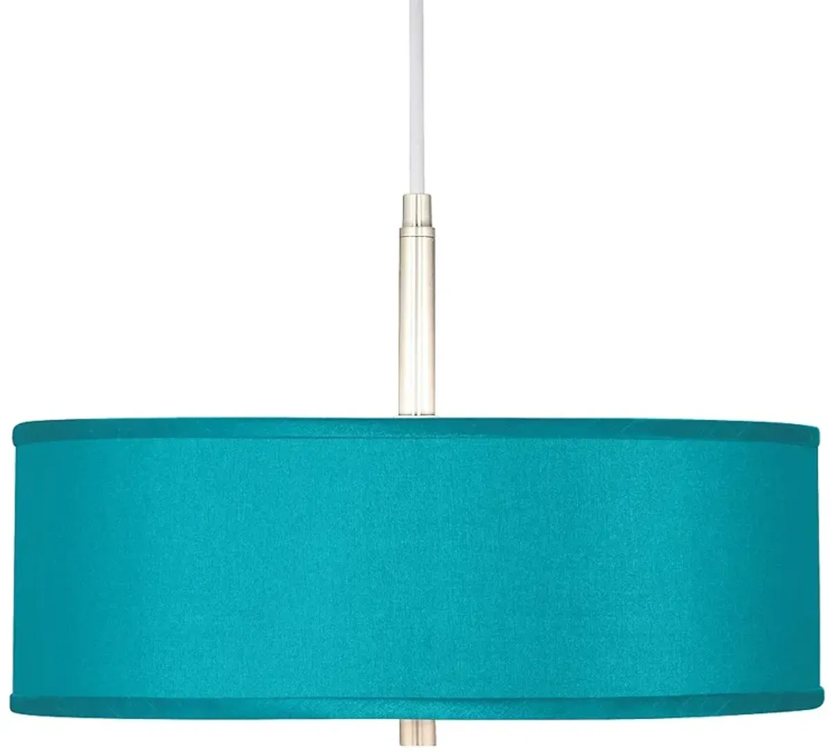 Possini Euro 16" Wide Modern Teal Blue Drum Pendant Chandelier