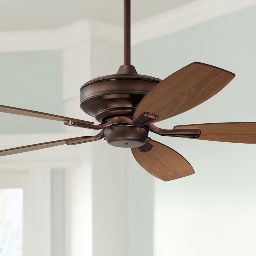 52" Pacific Beach Oil Brushed Bronze Ceiling Fan with Pull Chain