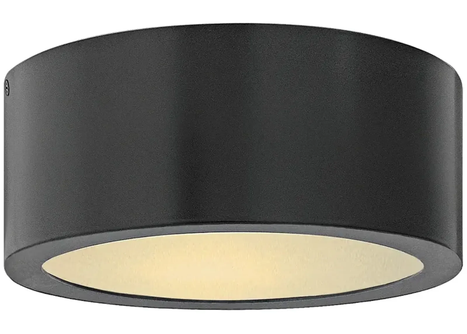 Luna 8"W Satin Black Cylindrical LED Outdoor Ceiling Light