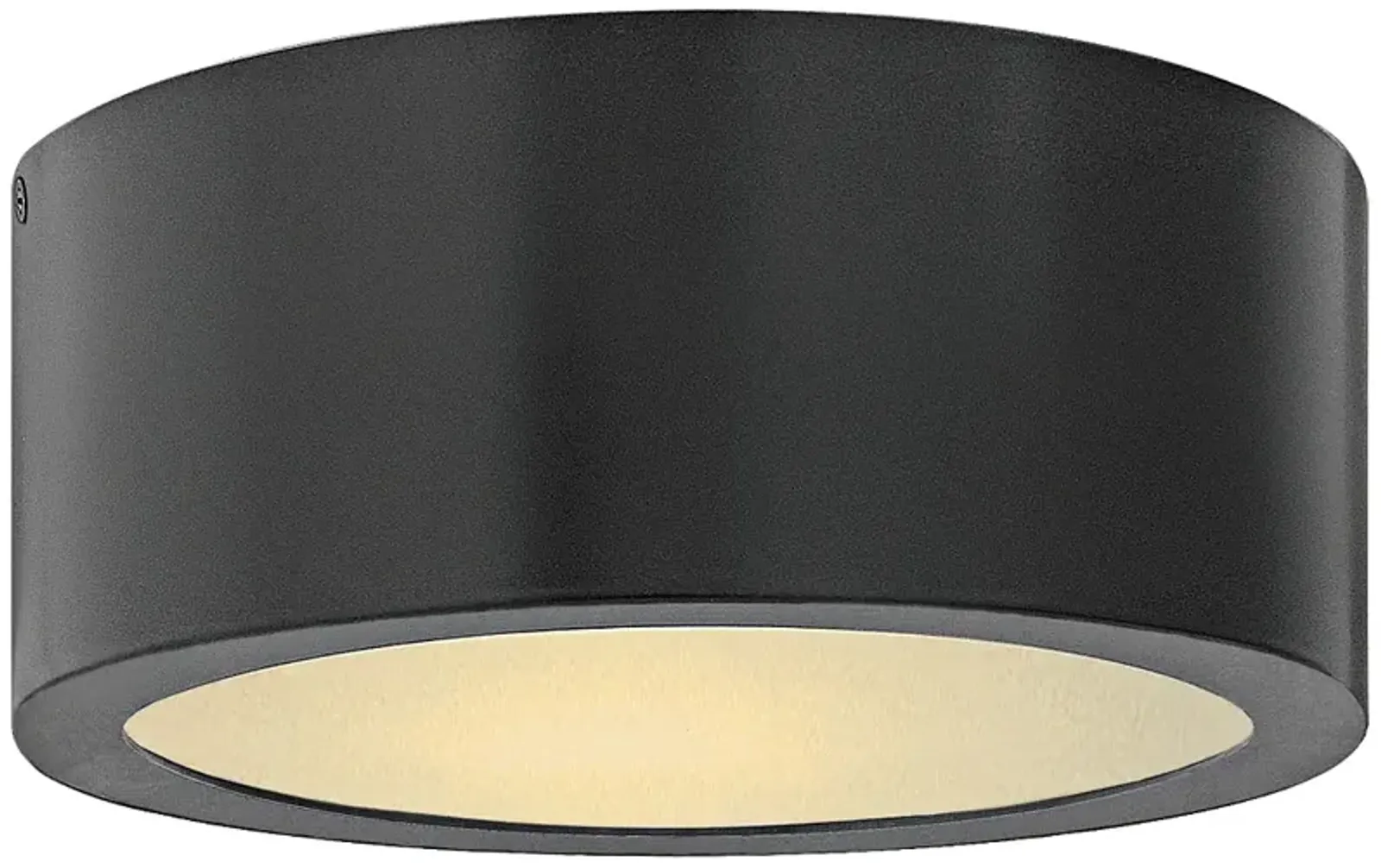 Luna 8"W Satin Black Cylindrical LED Outdoor Ceiling Light