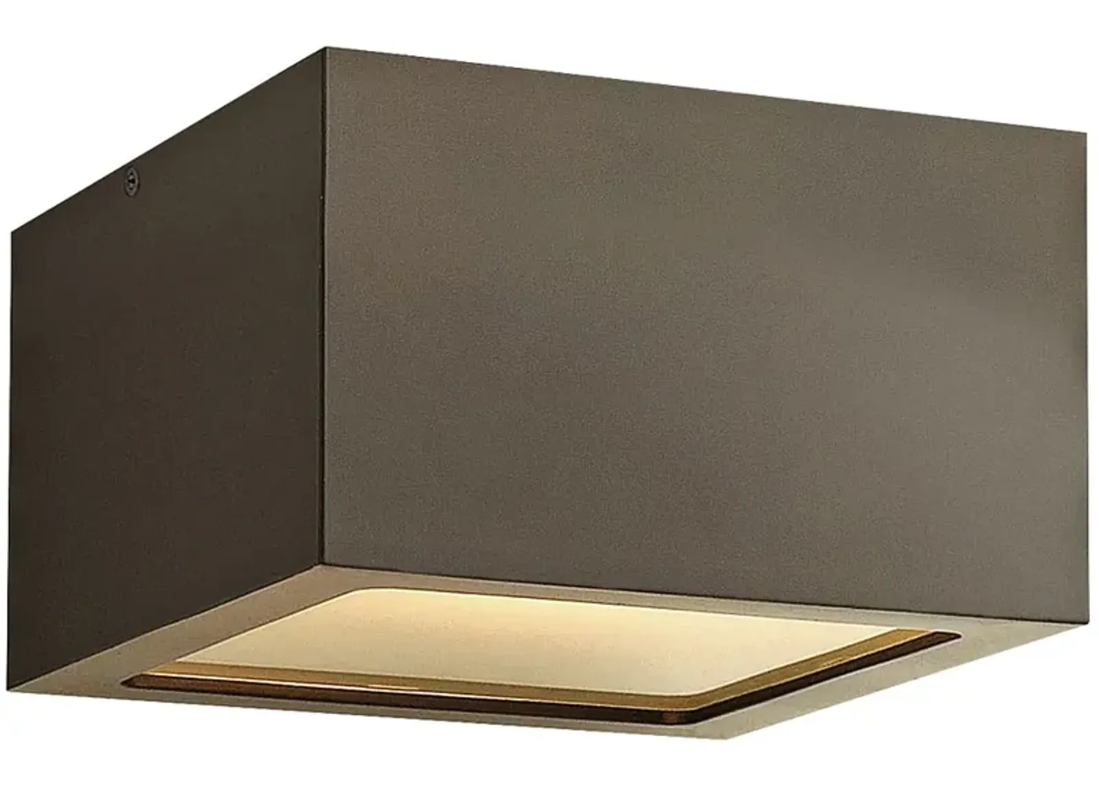 Kube 6" Wide Bronze Rectangular LED Outdoor Ceiling Light