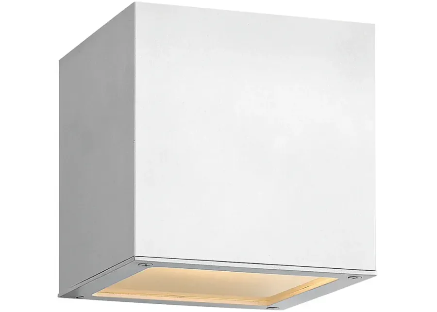 Hinkley Kube 6"H Satin White Square LED Outdoor Wall Light