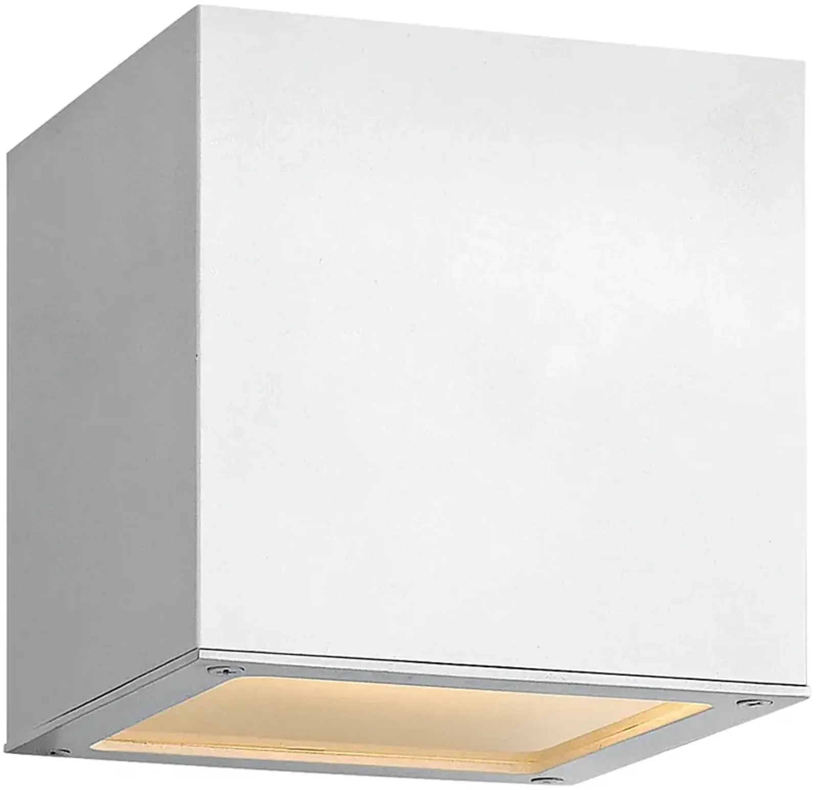 Hinkley Kube 6"H Satin White Square LED Outdoor Wall Light