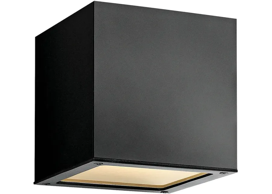 Hinkley Kube 6" High Satin Black 2-LED Outdoor Wall Light