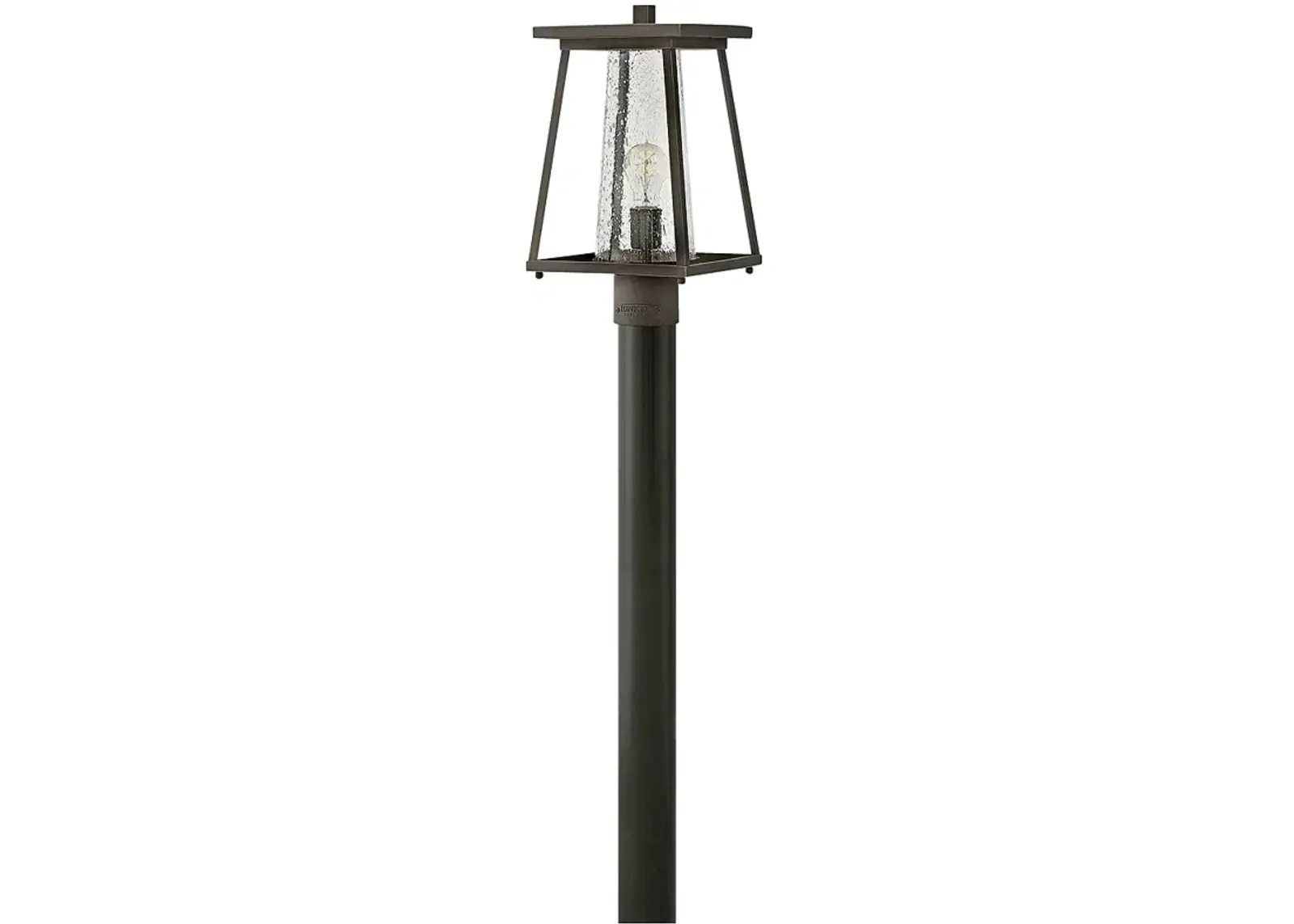 Burke 16"H Rubbed Bronze and Clear Glass Outdoor Post Light