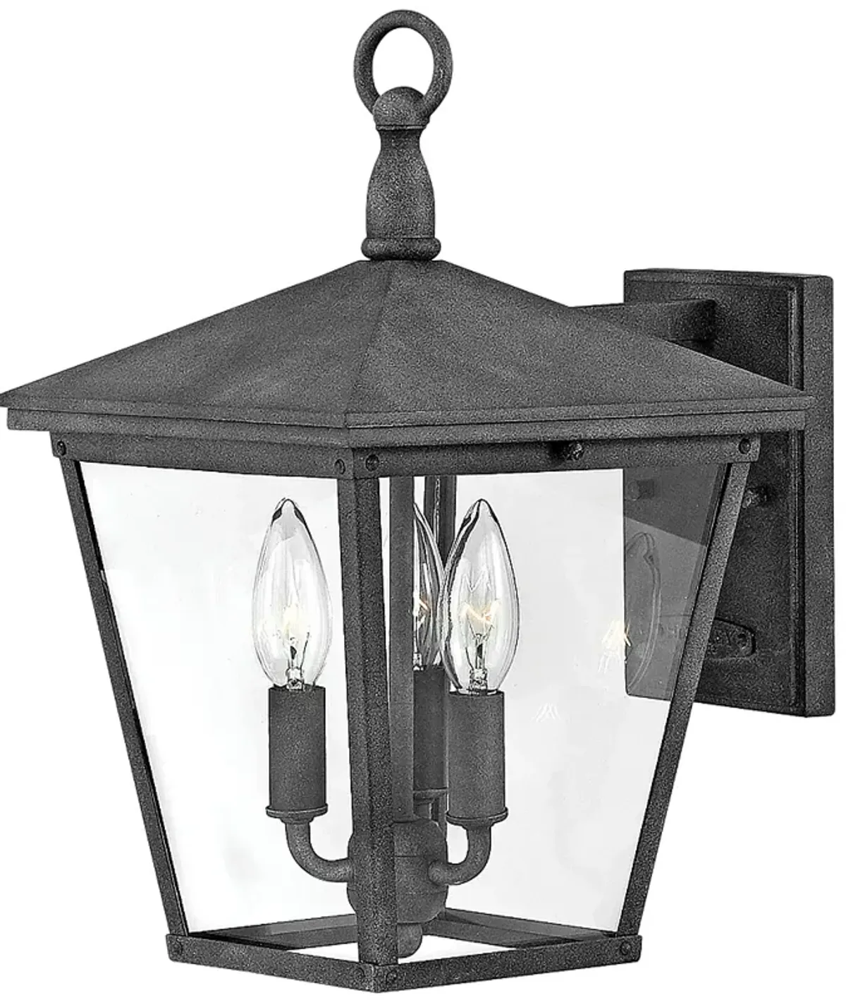 Hinkley Trellis 14 3/4" High Aged Zinc 3-Light Outdoor Wall Light