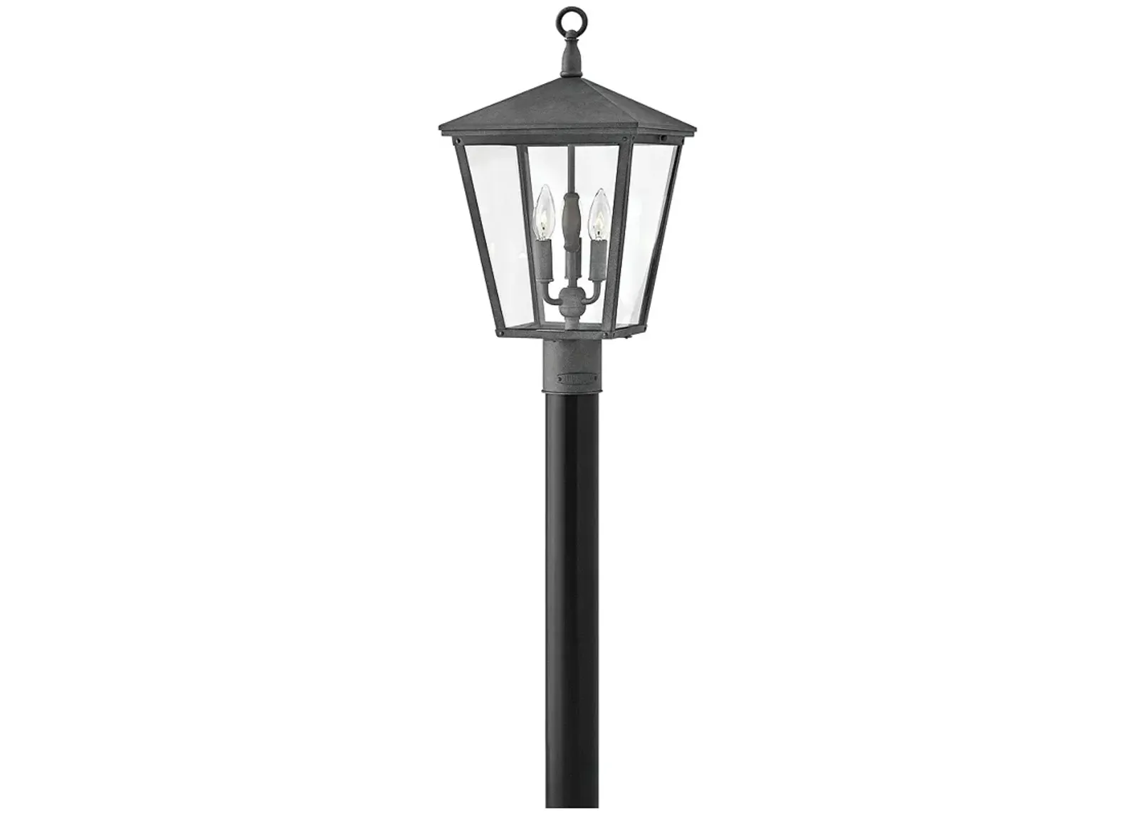 Hinkley Trellis 21"H Aged Zinc 3-Light Outdoor Post Light