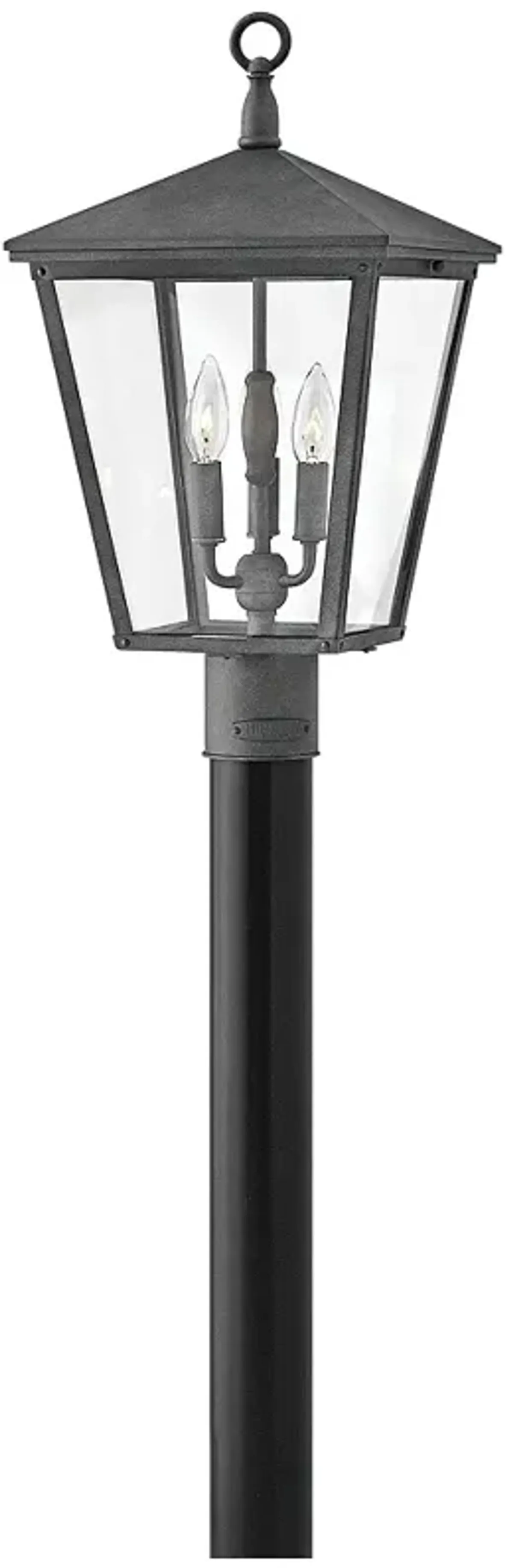 Hinkley Trellis 21"H Aged Zinc 3-Light Outdoor Post Light