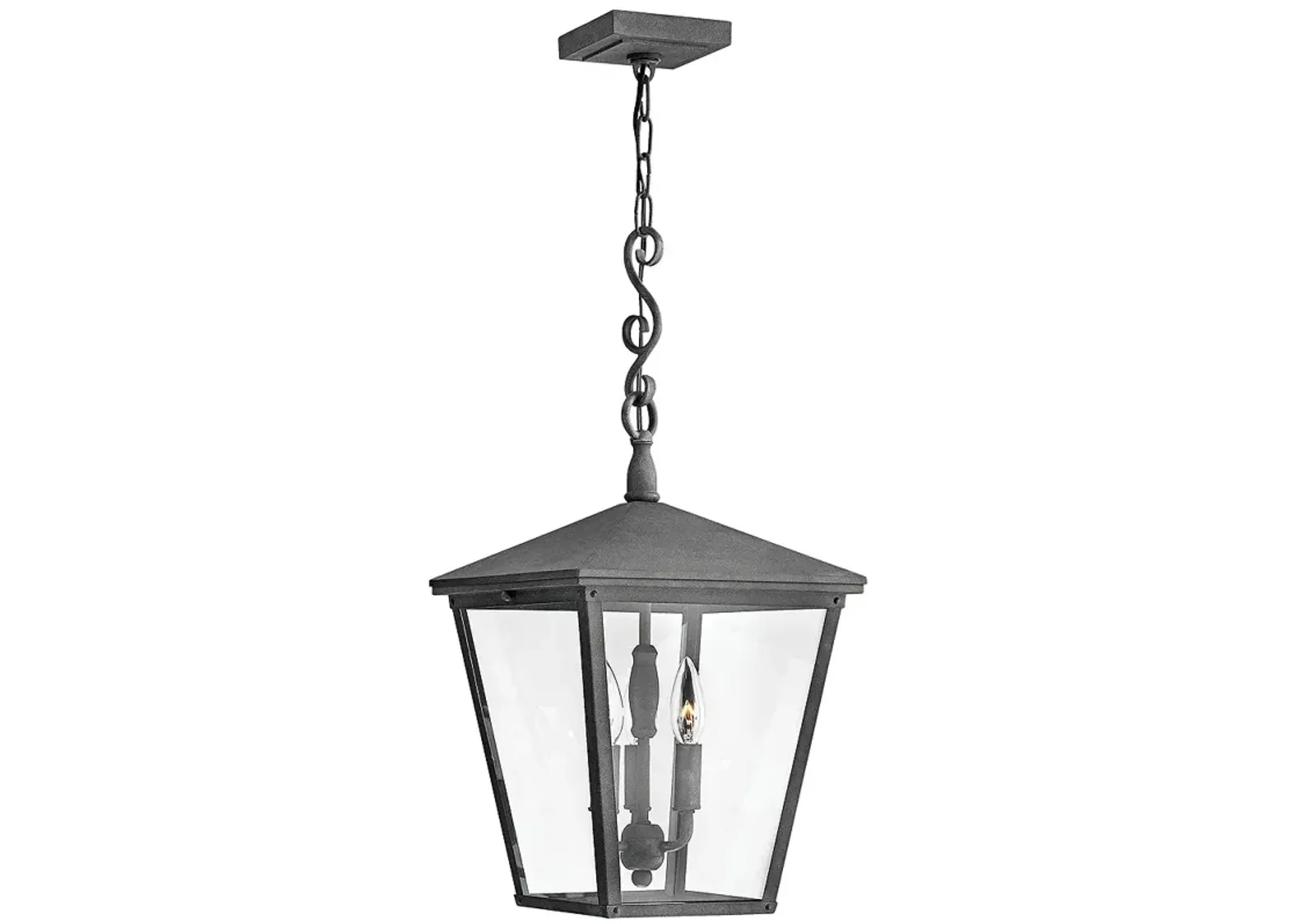 Trellis 23 1/4" High Aged Zinc 3-Light Outdoor Hanging Light