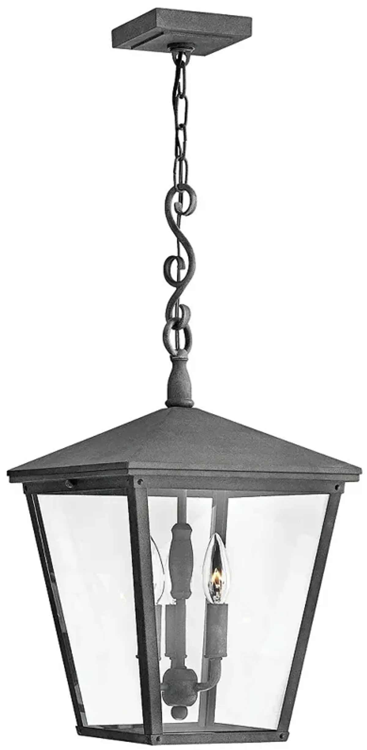 Trellis 23 1/4" High Aged Zinc 3-Light Outdoor Hanging Light