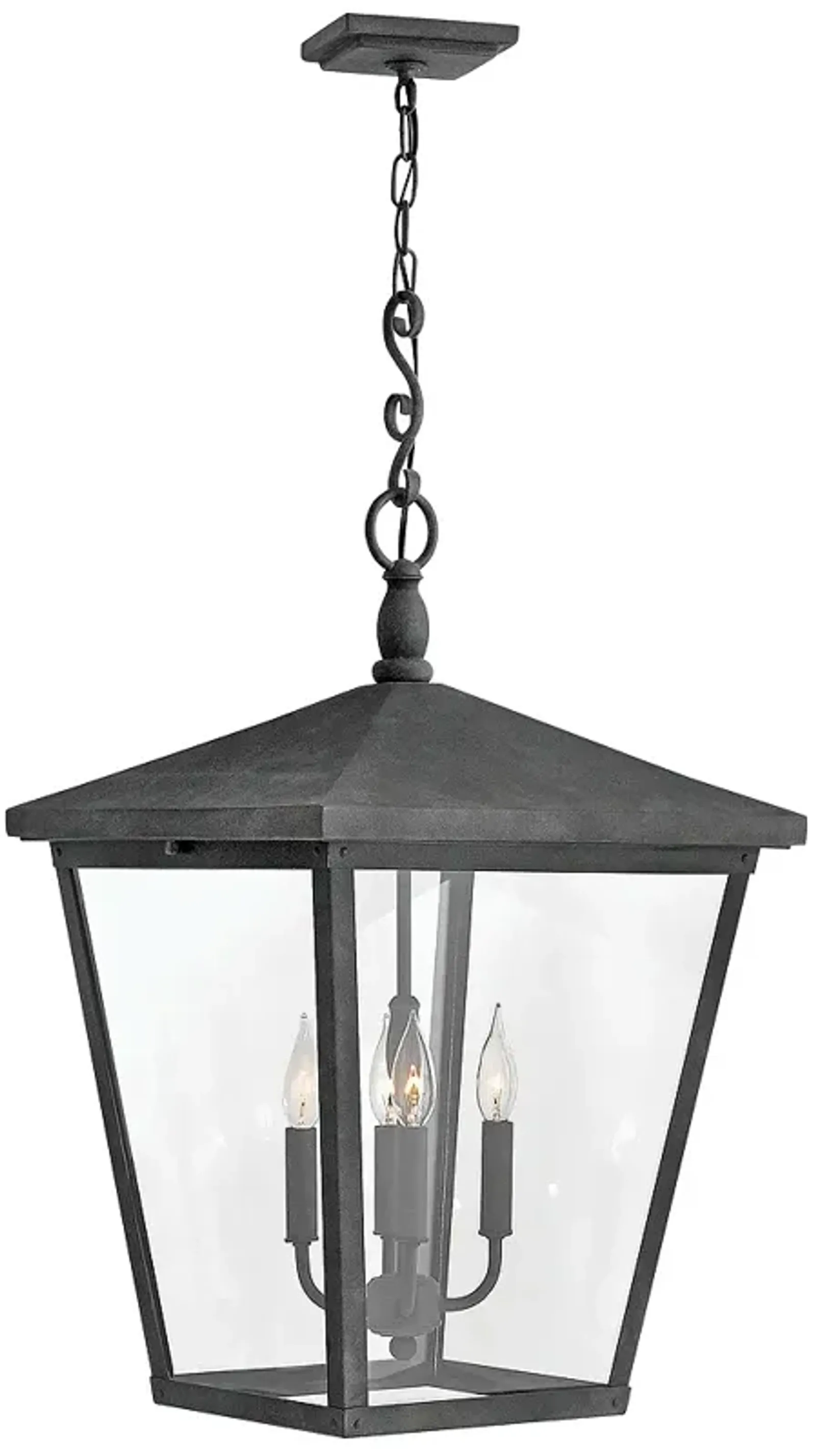 Trellis 31 1/4" High Aged Zinc 4-Light Outdoor Hanging Light