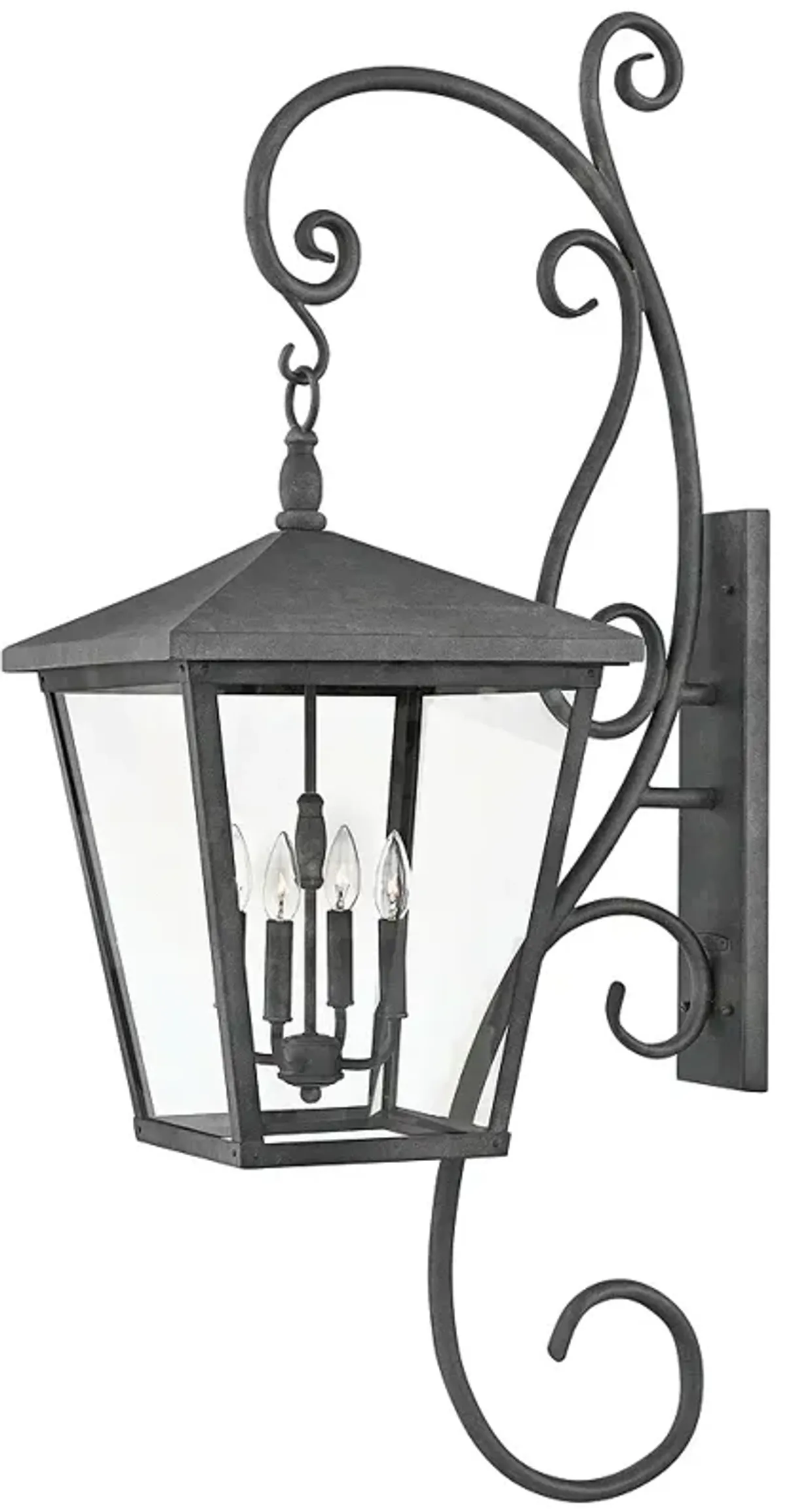 Hinkley Trellis 52"H Aged Zinc 4-Light Outdoor Wall Light