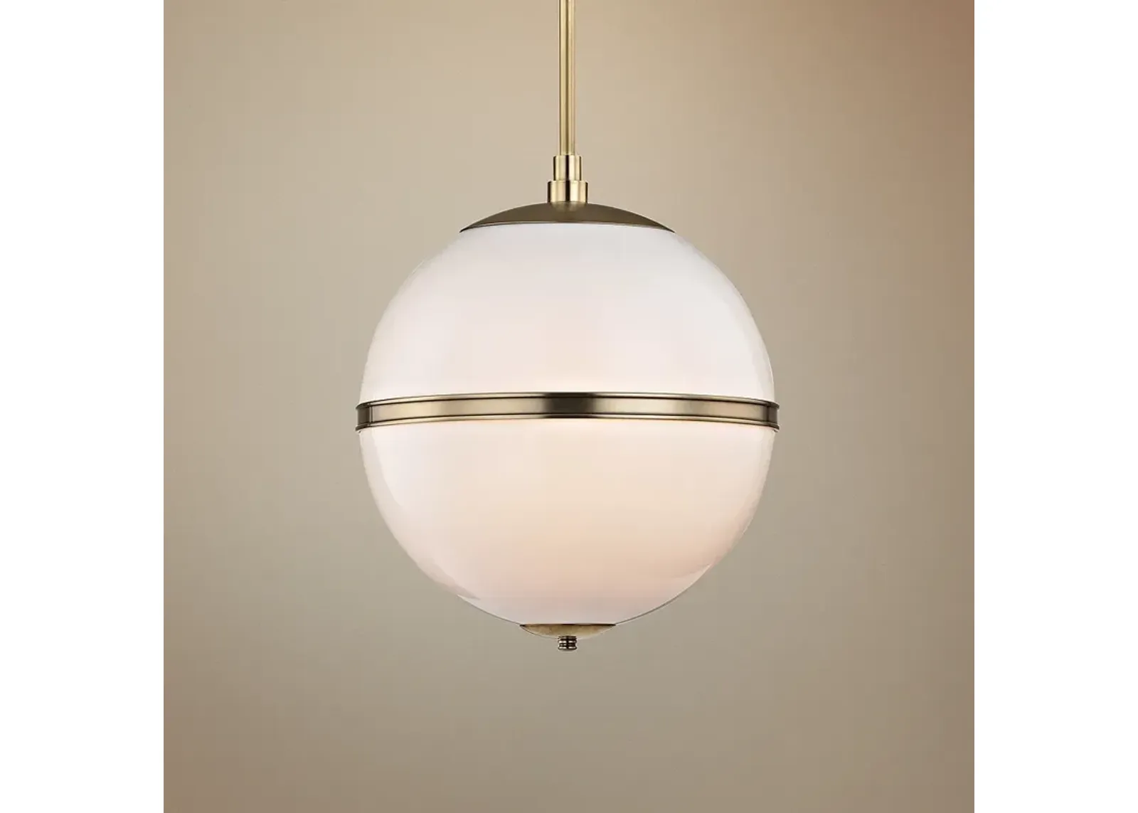 Crystorama Truax 16" Wide Aged Brass Pendant Light