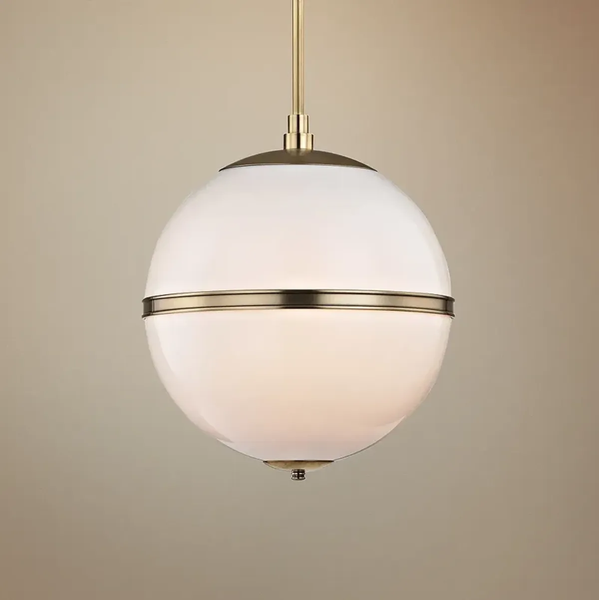 Crystorama Truax 16" Wide Aged Brass Pendant Light