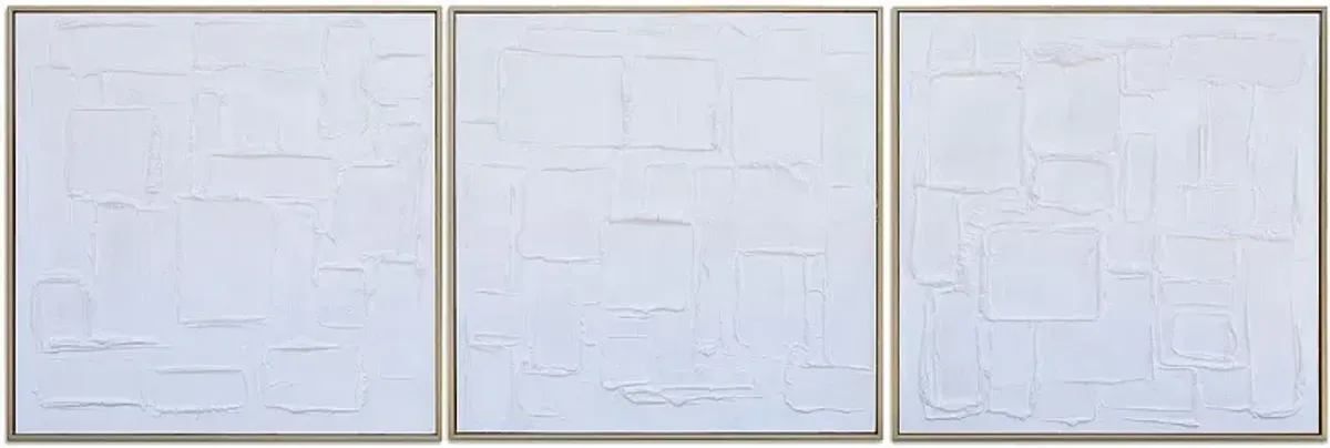Squared Up - Framed Canvas Painting Set - Set of 3 - 31 x 31