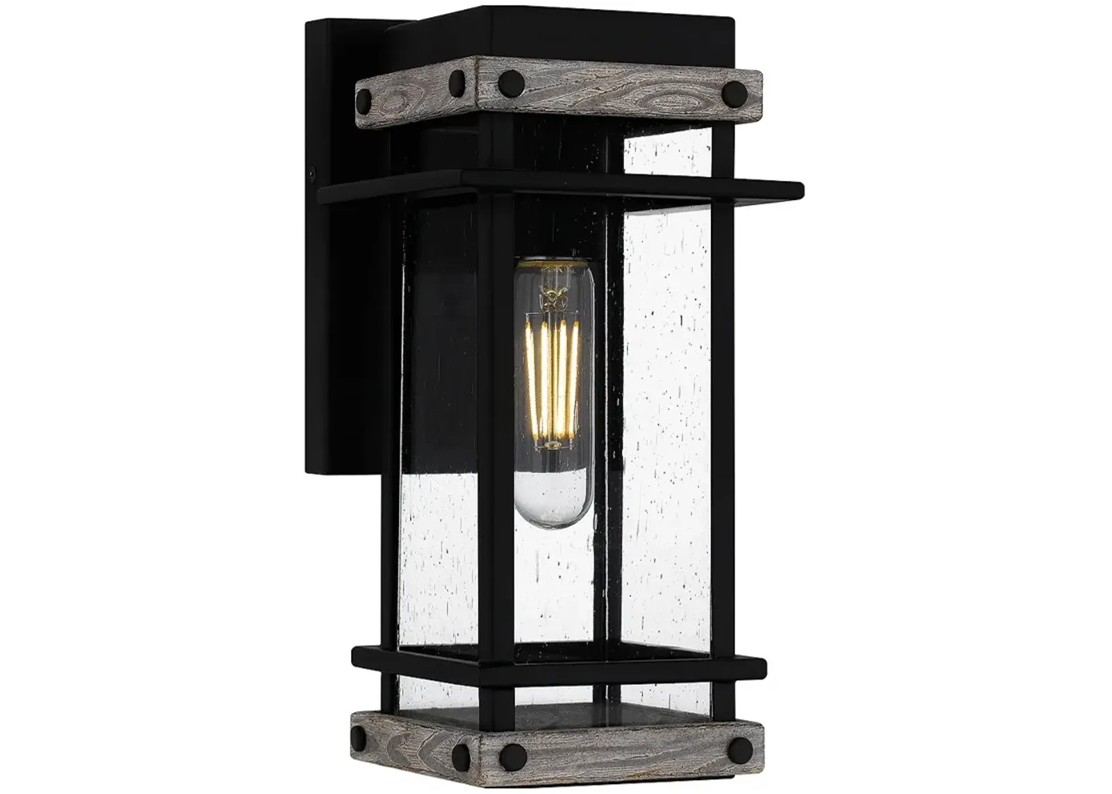 Strader 1-Light Matte Black Outdoor Wall Lantern