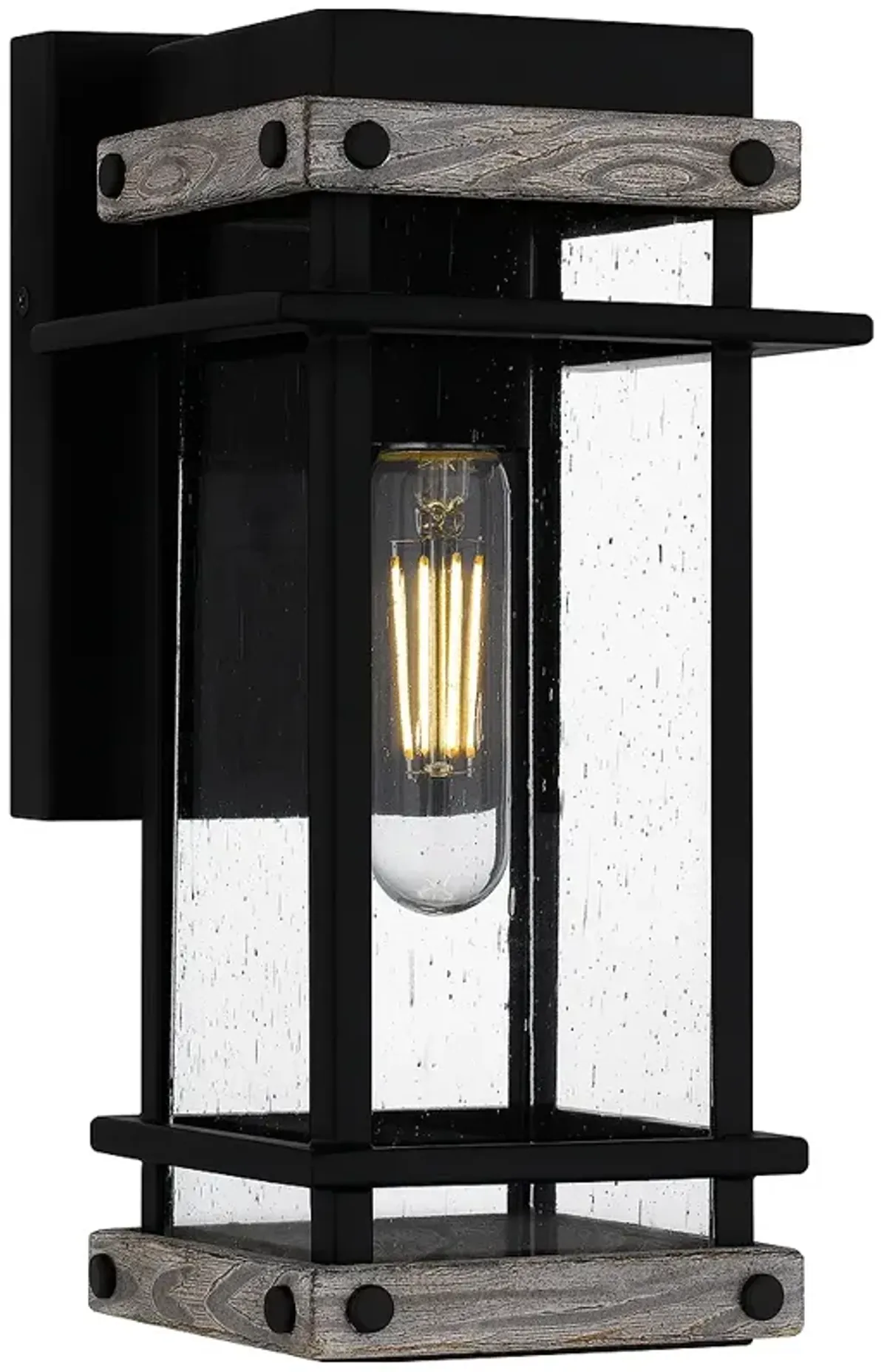 Strader 1-Light Matte Black Outdoor Wall Lantern