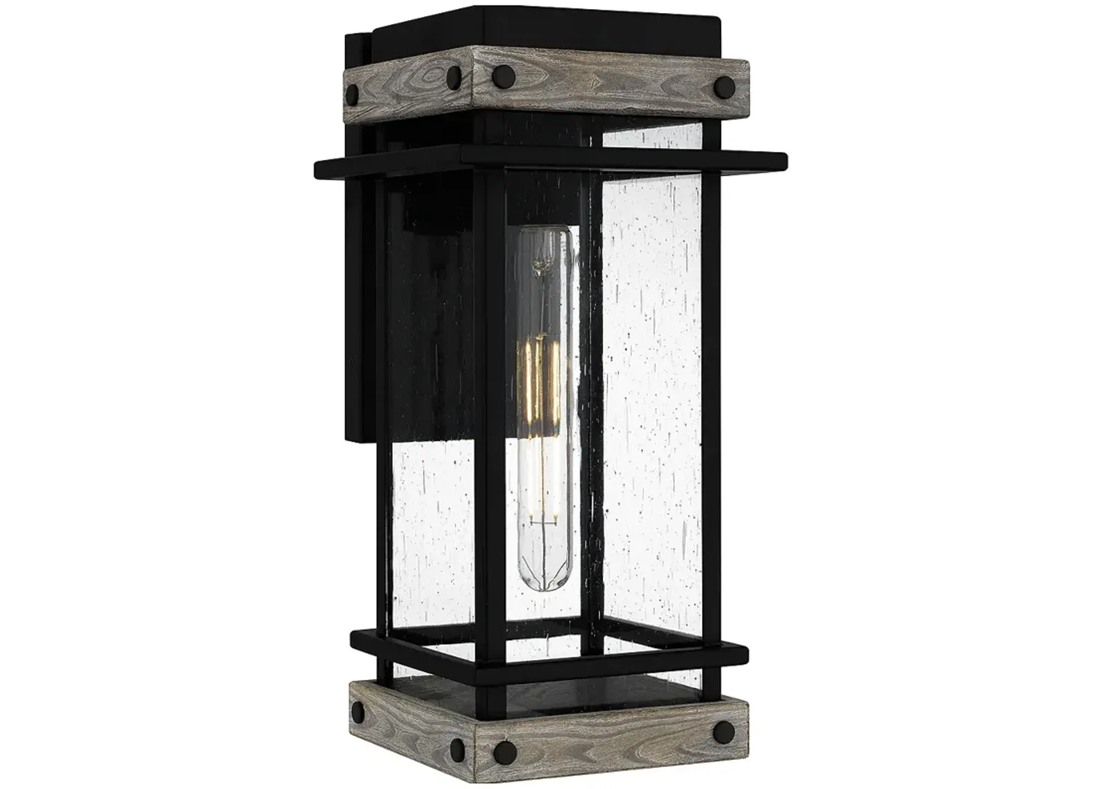 Strader 1-Light Matte Black Outdoor Wall Lantern