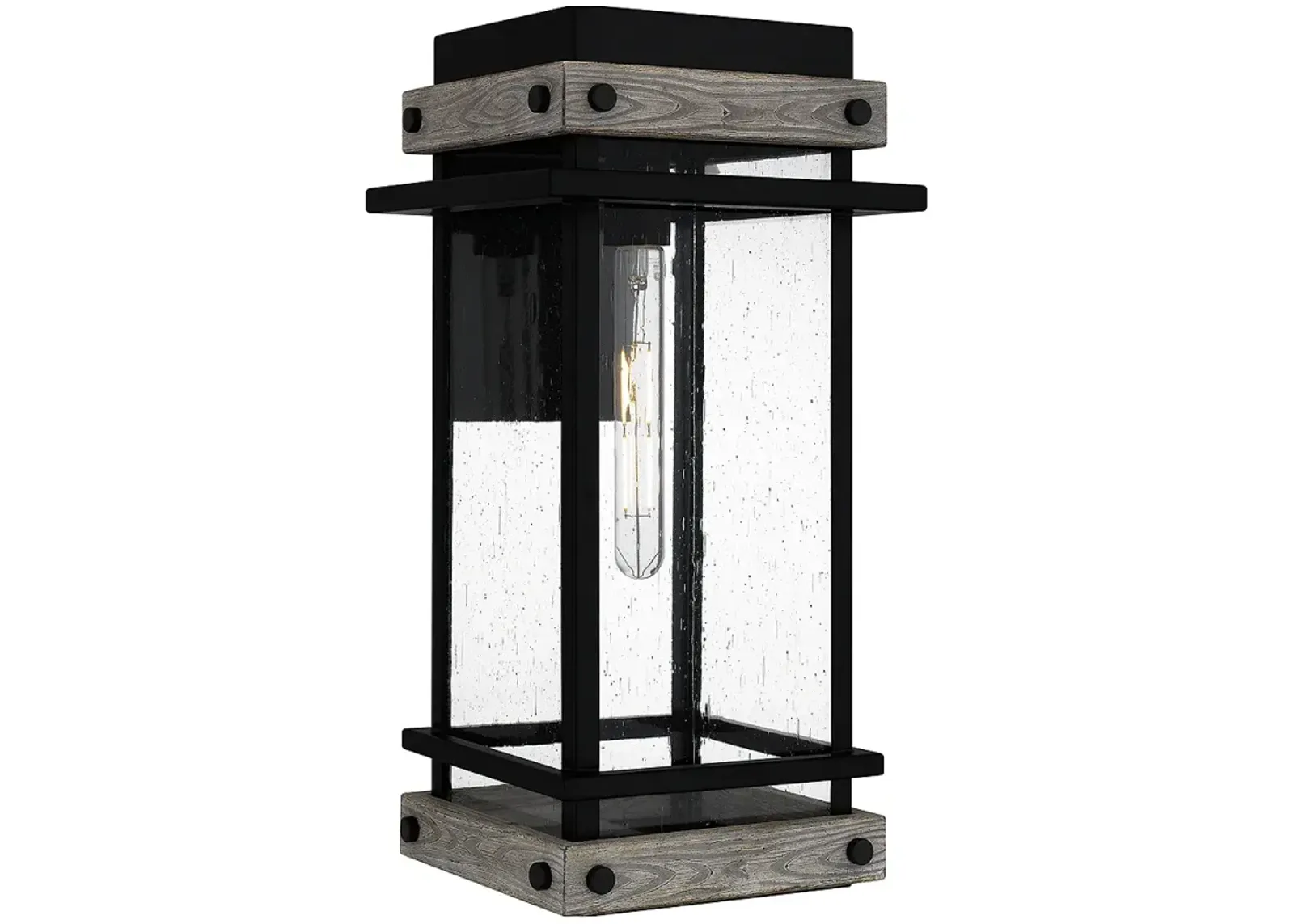 Strader 1-Light Matte Black Outdoor Wall Lantern