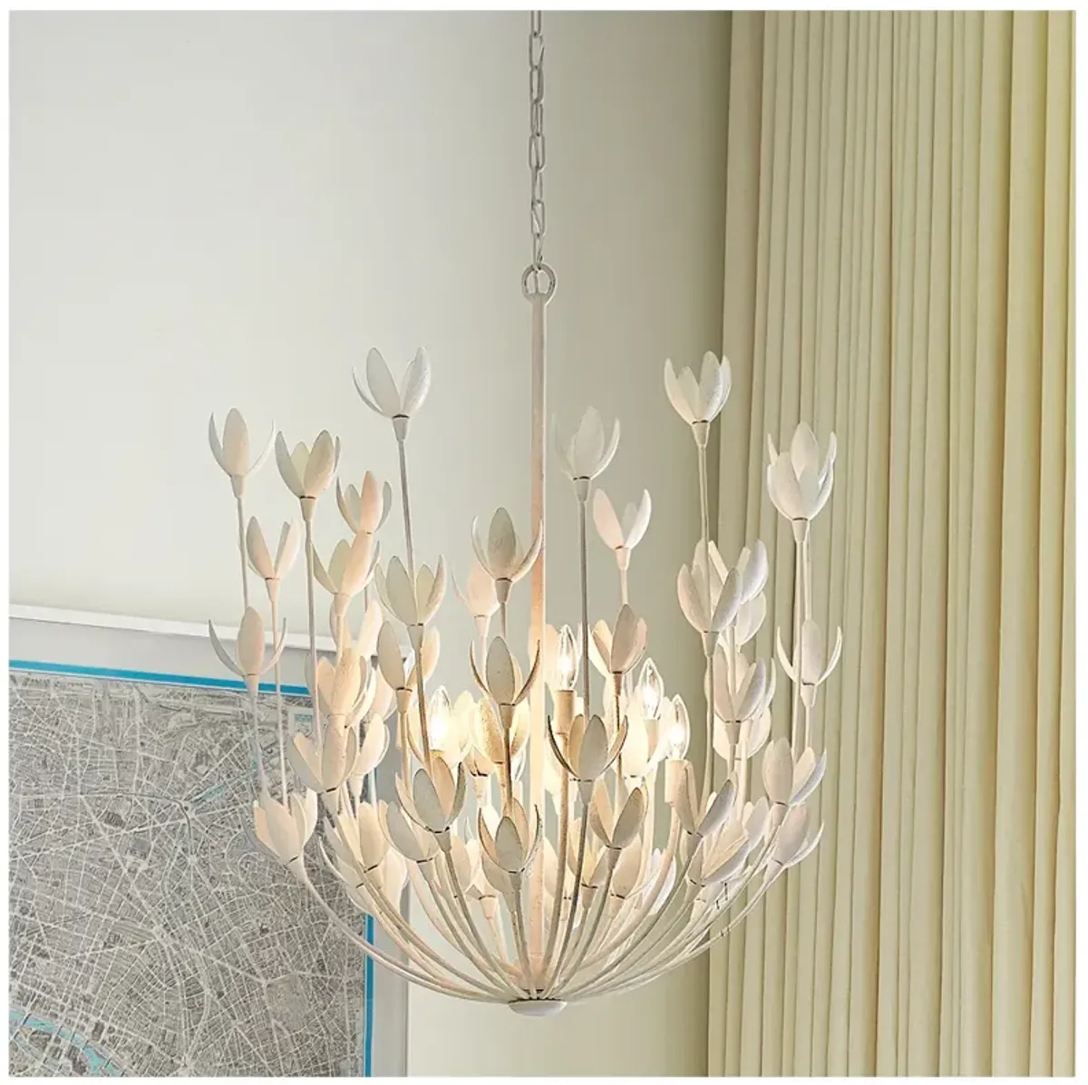 Hinkley Flora 26 1/4" Wide Textured Plaster 6-Light Chandelier