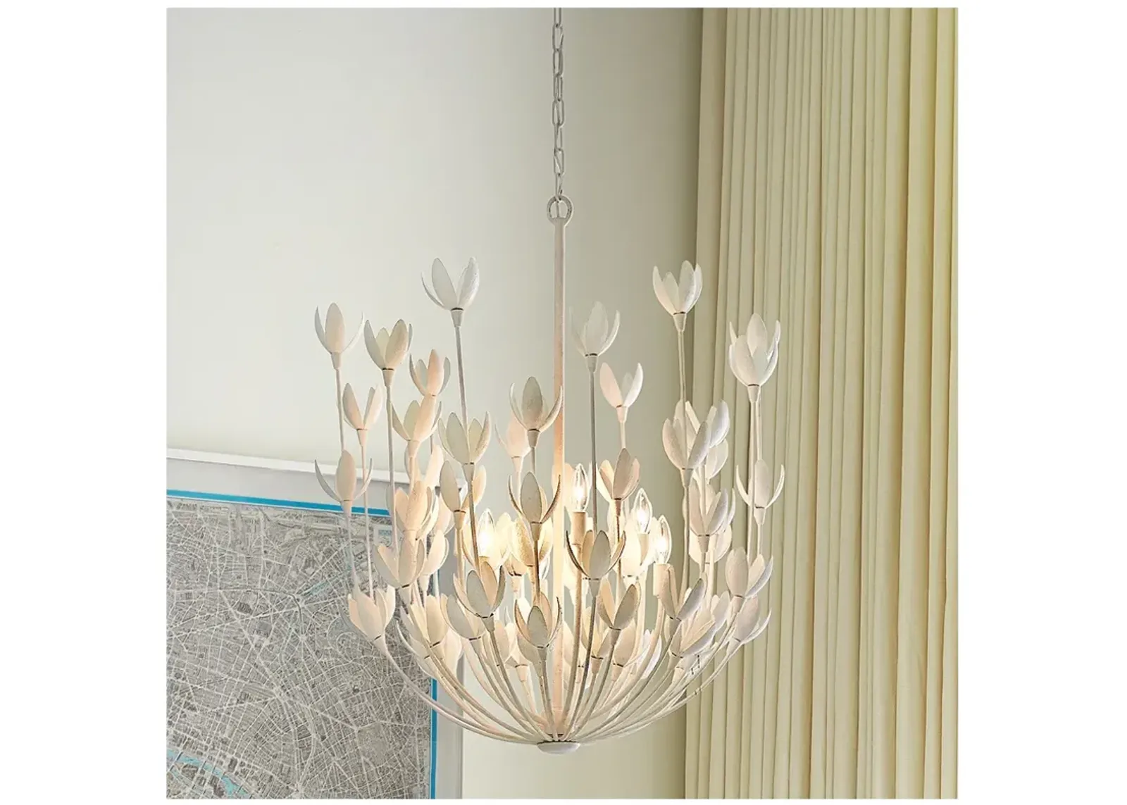 Hinkley Flora 26 1/4" Wide Textured Plaster 6-Light Chandelier