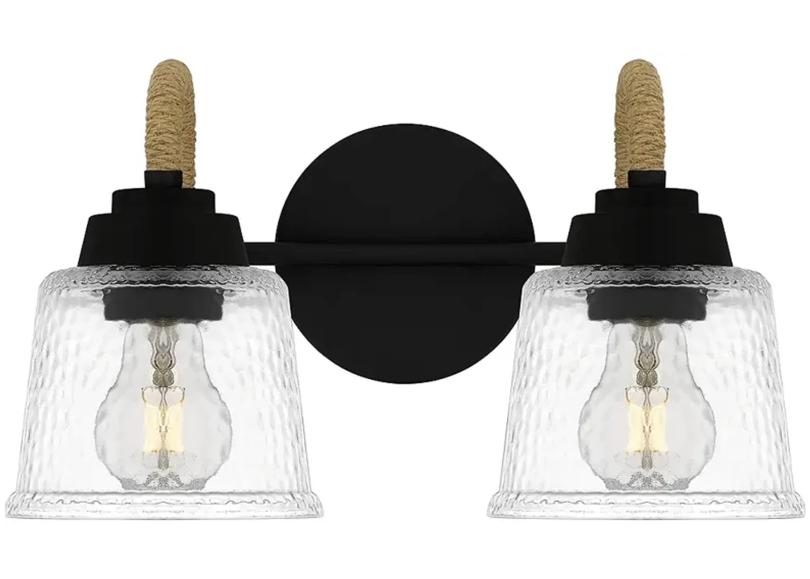 Seabreeze 2-Light Matte Black Bath Light