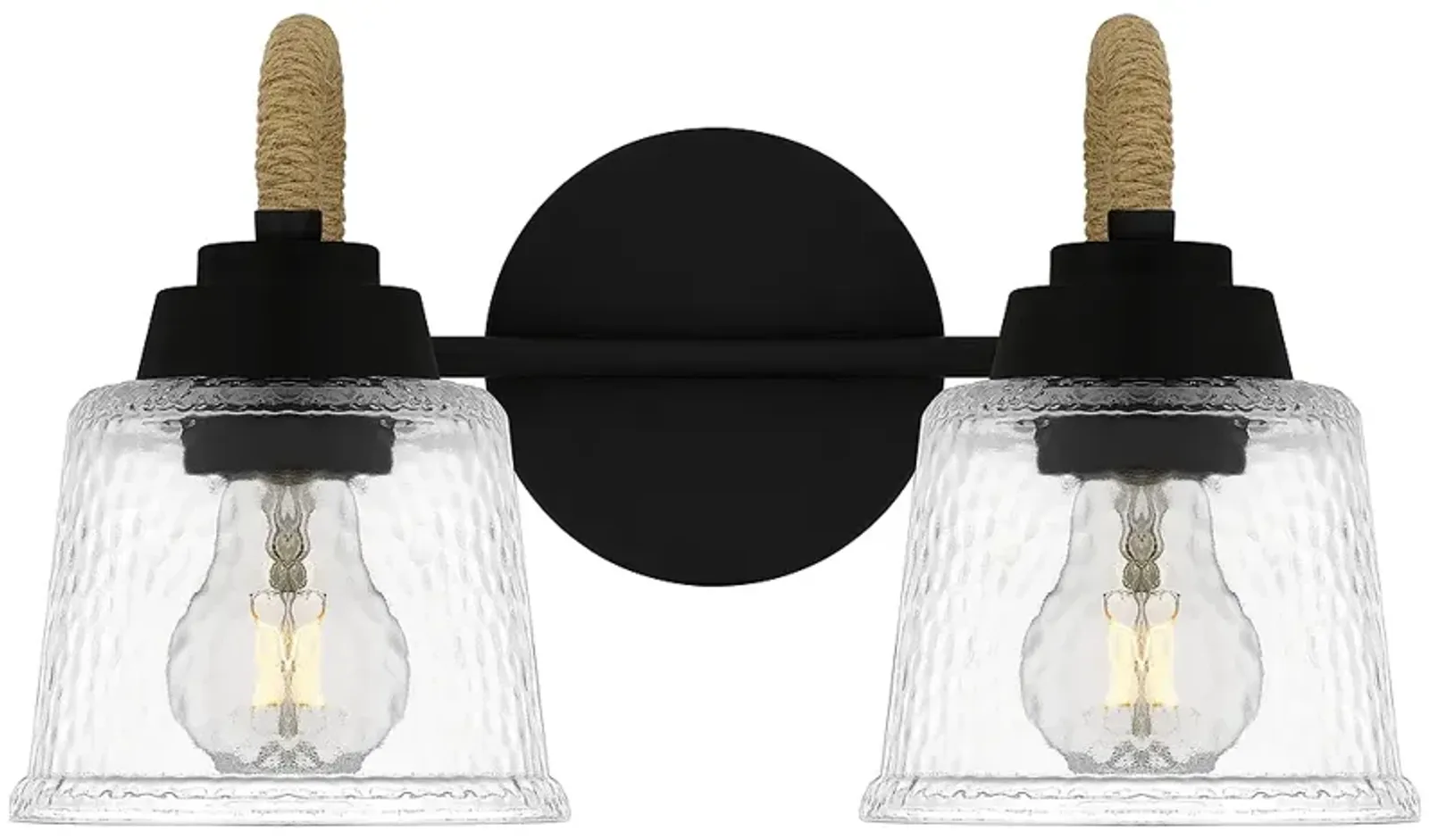 Seabreeze 2-Light Matte Black Bath Light