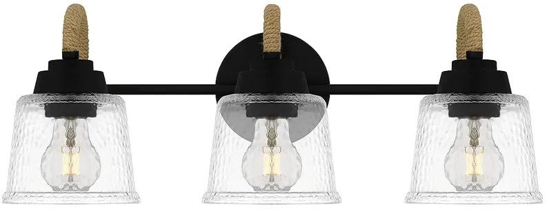 Seabreeze 3-Light Matte Black Bath Light