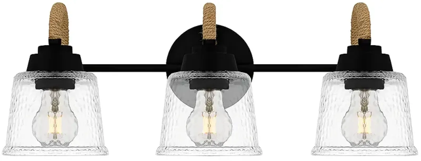 Seabreeze 3-Light Matte Black Bath Light