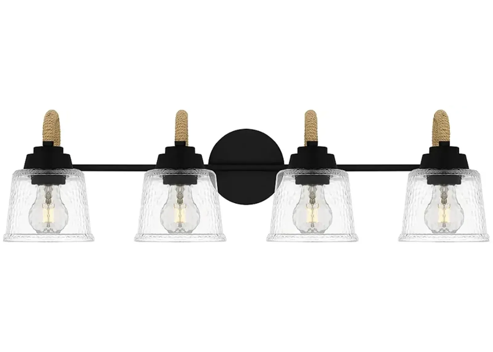 Quoizel Seabreeze 31" Wide Matte Black 4-Light Bath Light